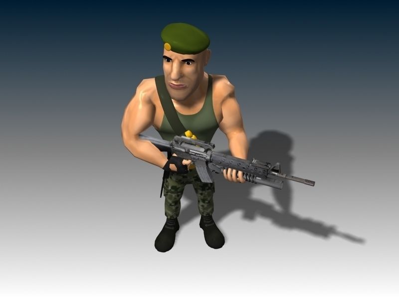 Captain James Low-poly 3D model_3