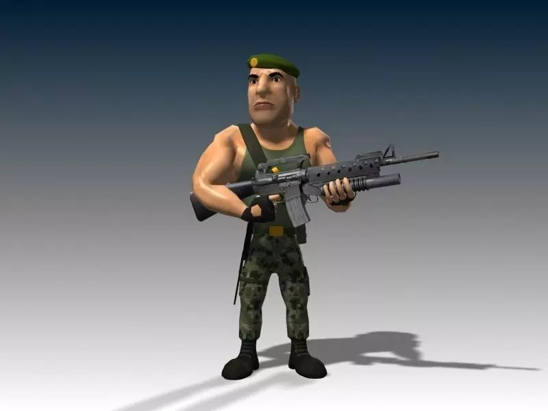 Captain James Low-poly 3D model_0