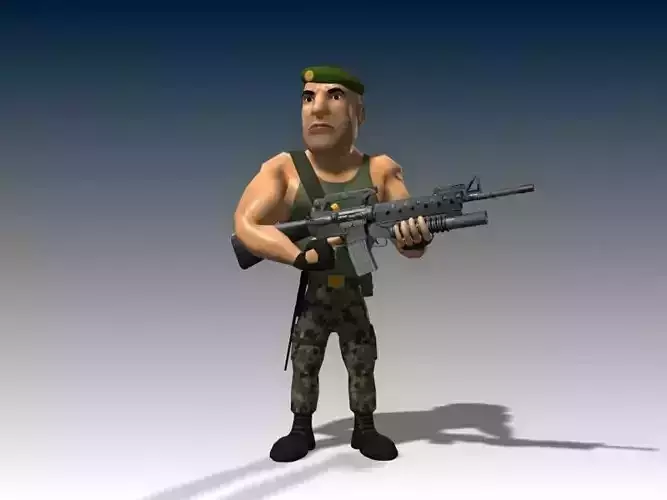 Captain James Low-poly 3D model