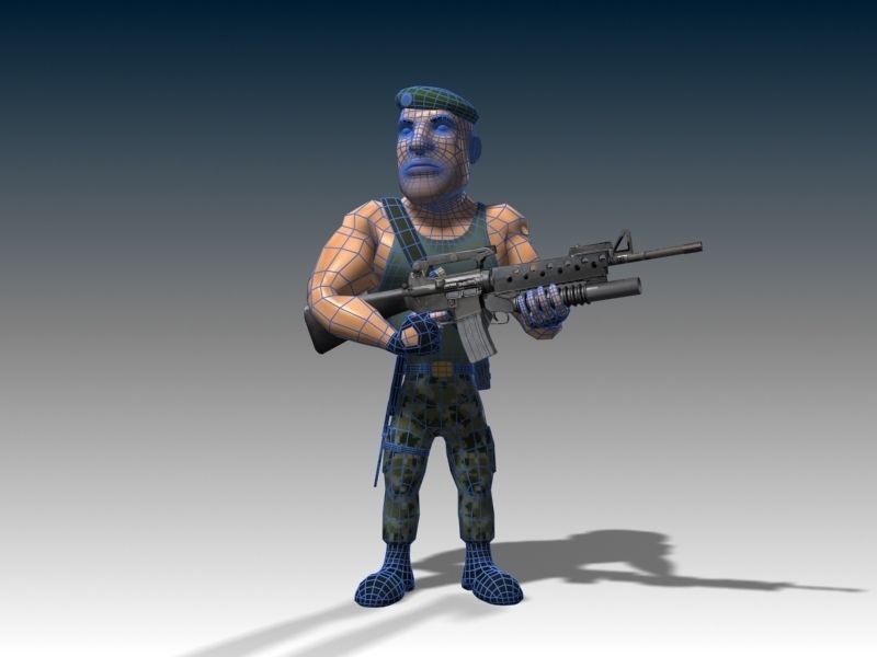 Captain James Low-poly 3D model_14