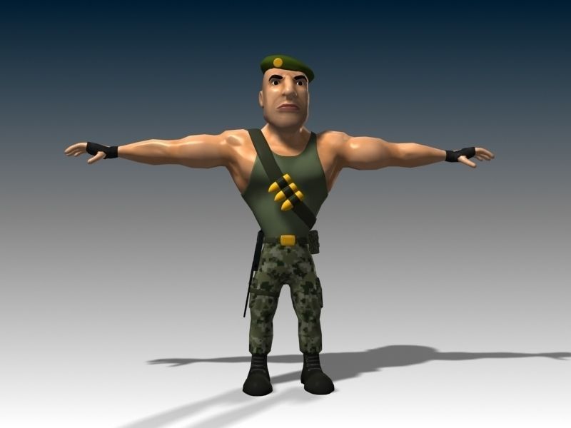 Captain James Low-poly 3D model_9