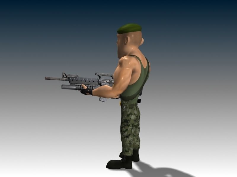 Captain James Low-poly 3D model_2