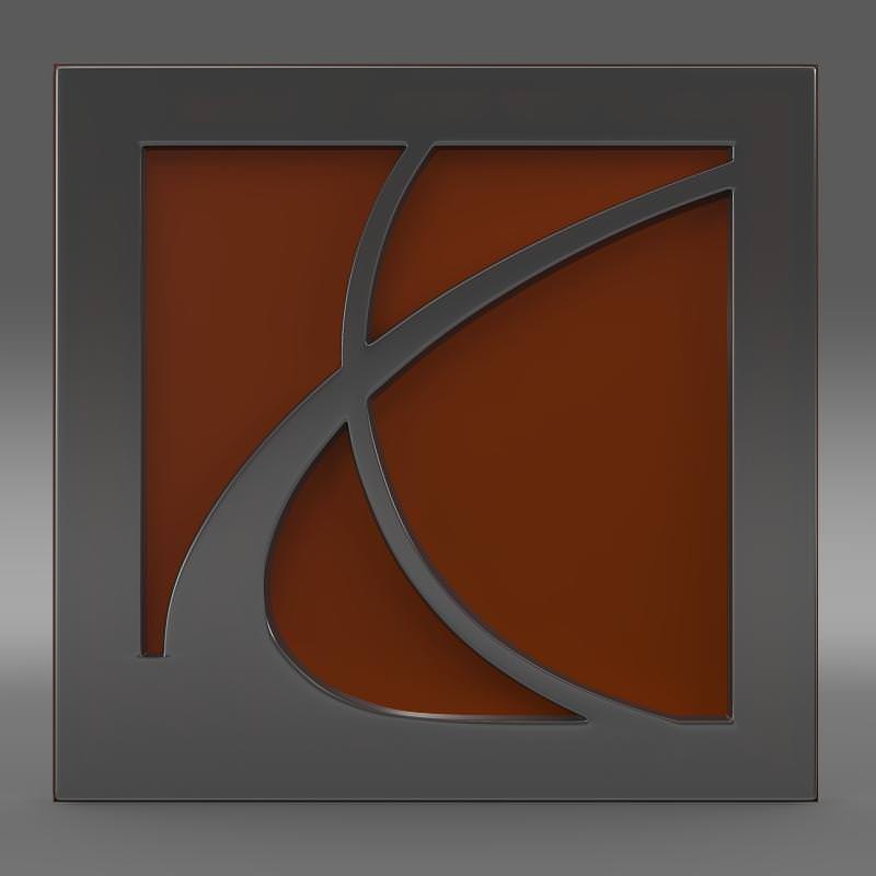 Saturn Logo 3D model_2