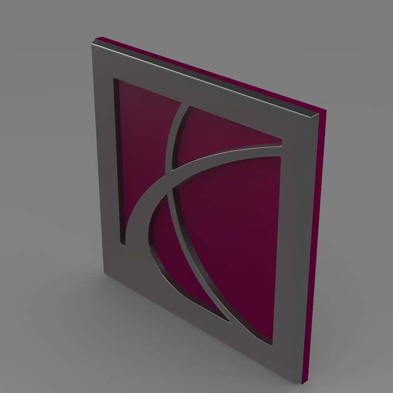Saturn Logo 3D model_5