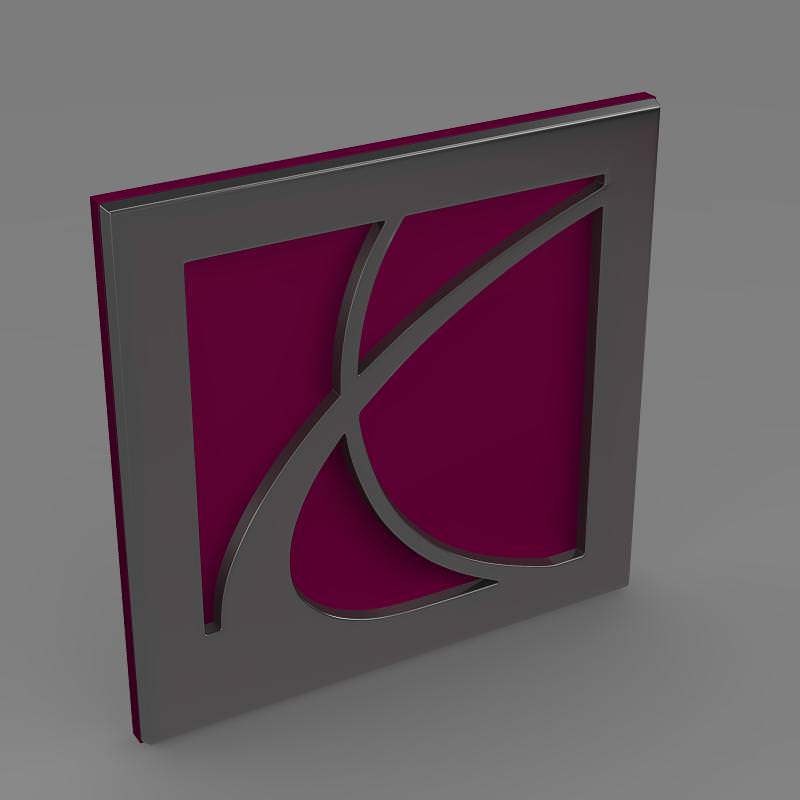 Saturn Logo 3D model_4