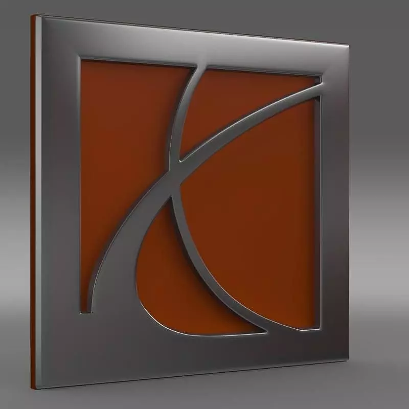 Saturn Logo 3D model_0