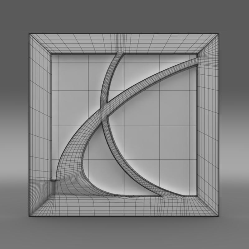 Saturn Logo 3D model_6