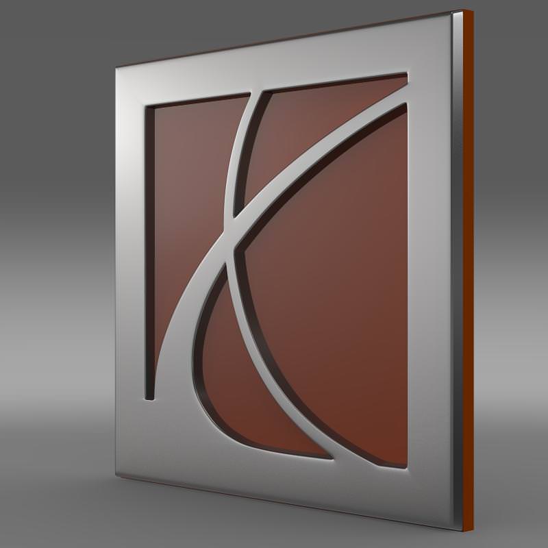 Saturn Logo 3D model_1