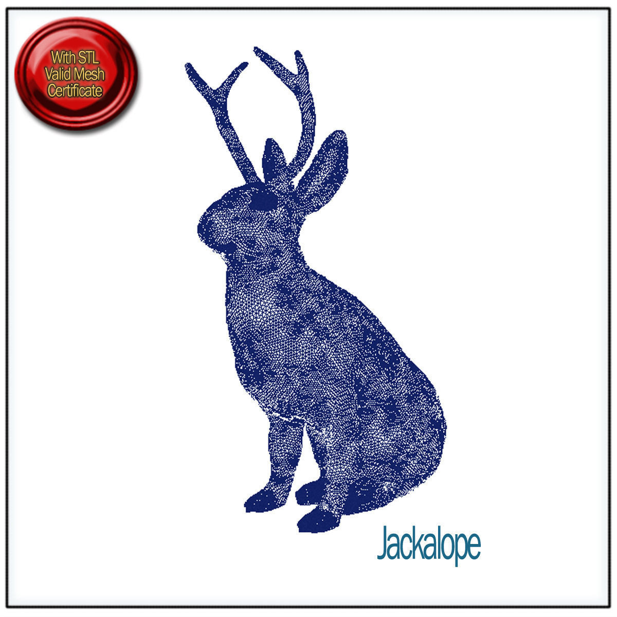 Jackalope Cryptozoology STL Printable 3D print model_4