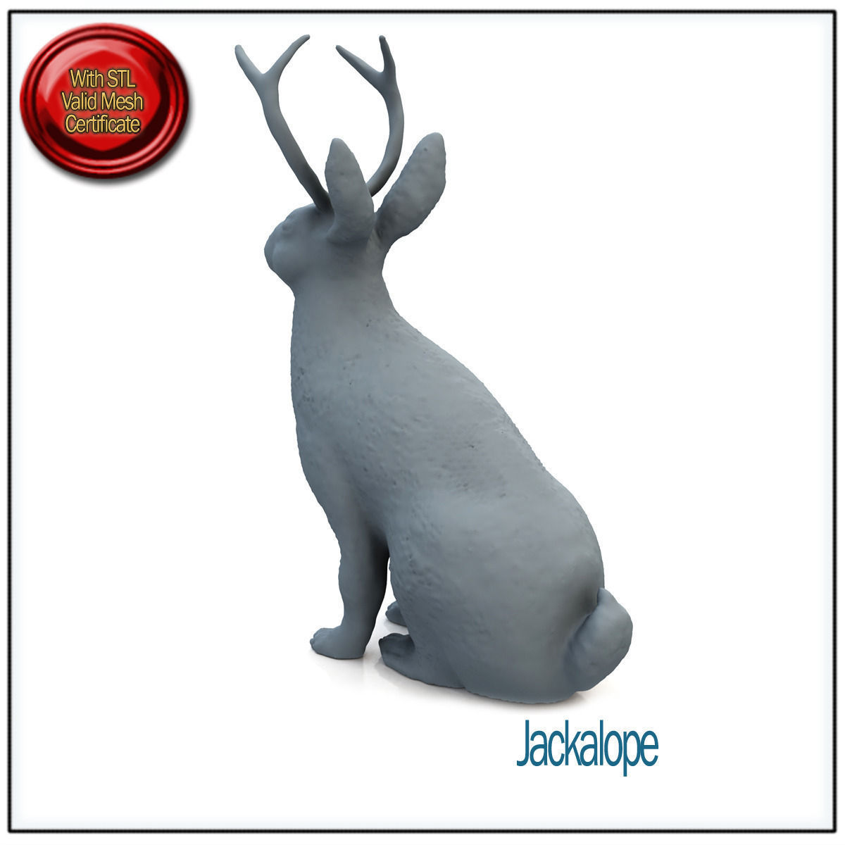 Jackalope Cryptozoology STL Printable 3D print model_2