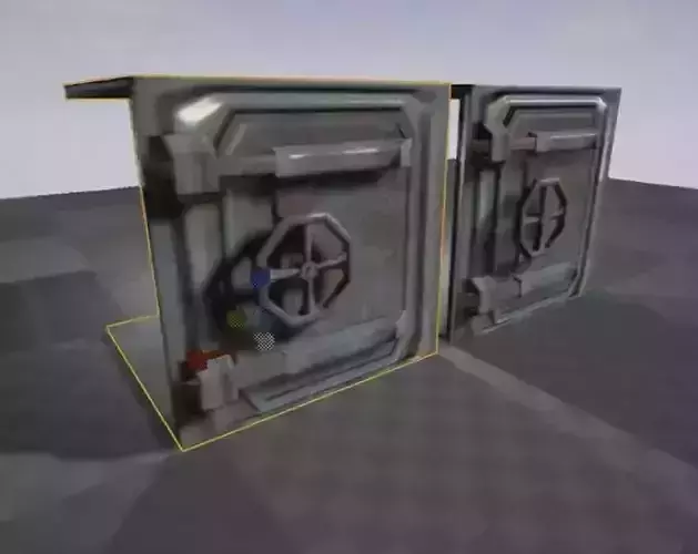 Door component 1 rigged and animated