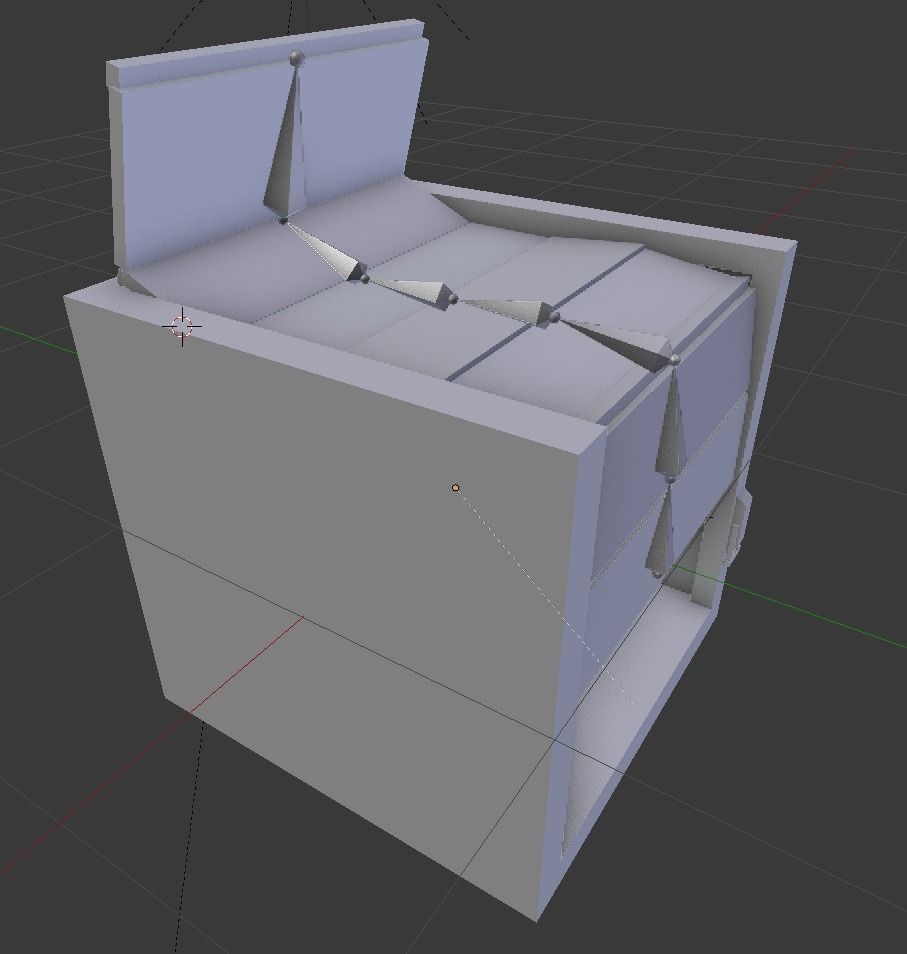 Door component 2 rigged and animated Free low-poly 3D model_7