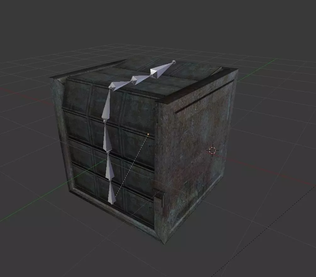 Door component 2 rigged and animated Free low-poly 3D model