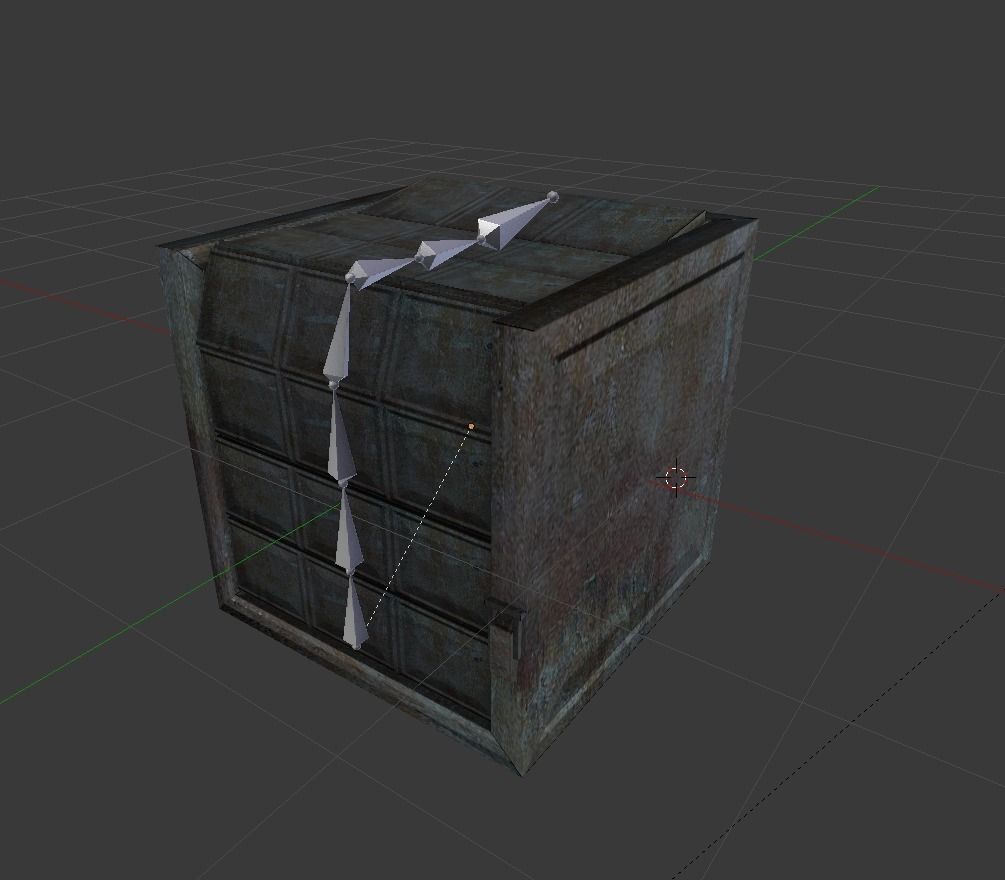 Door component 2 rigged and animated Free low-poly 3D model_0