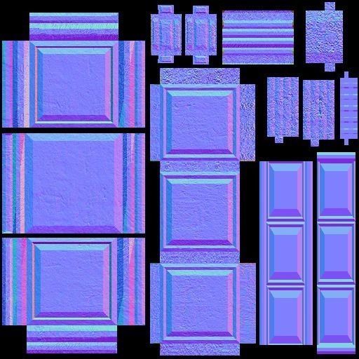 Door component 2 rigged and animated Free low-poly 3D model_11
