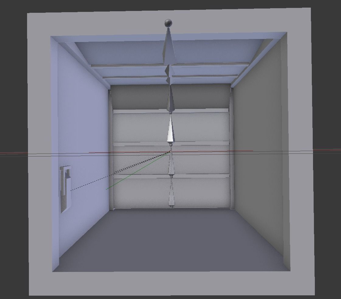 Door component 2 rigged and animated Free low-poly 3D model_9