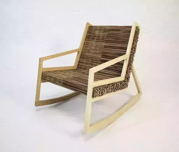 STUDIO VACEK Haluz  rocking chair by Tomas Vacek 3D model