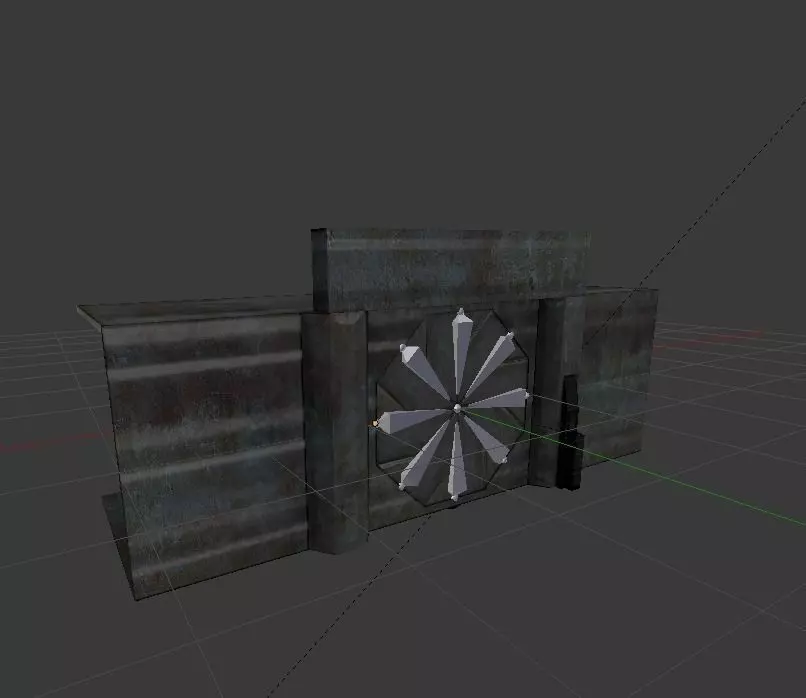 Door component 4 rigged and animated Free low-poly 3D model