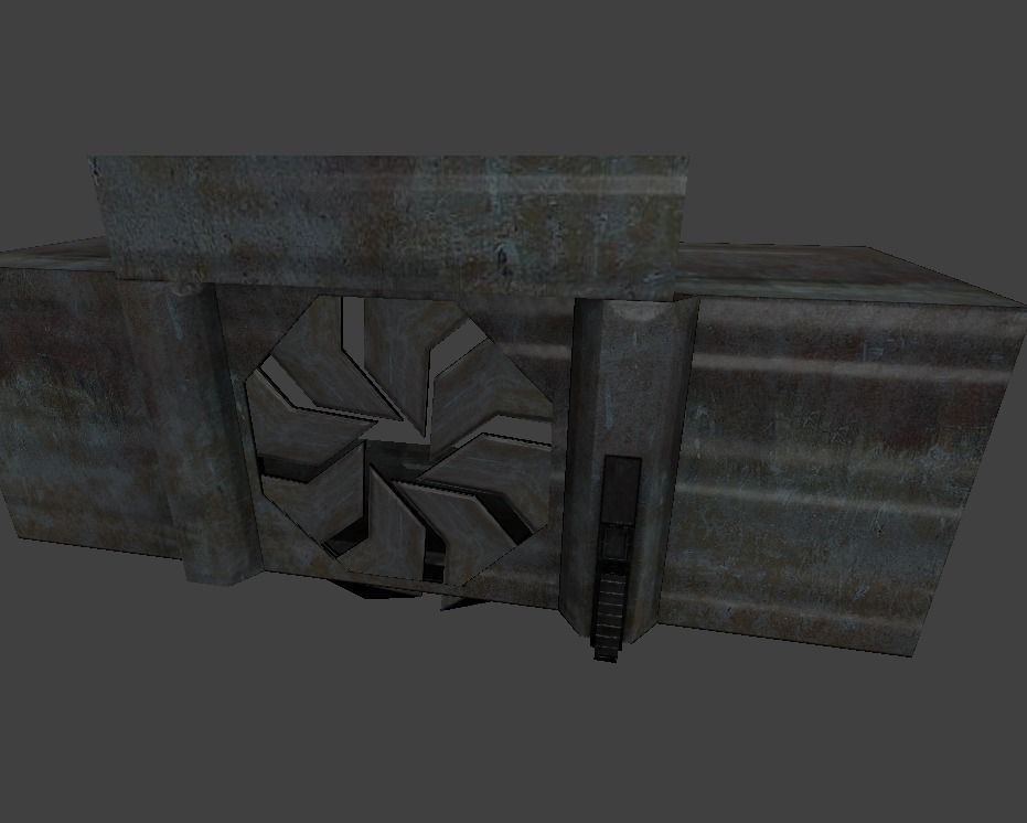 Door component 4 rigged and animated Free low-poly 3D model_6