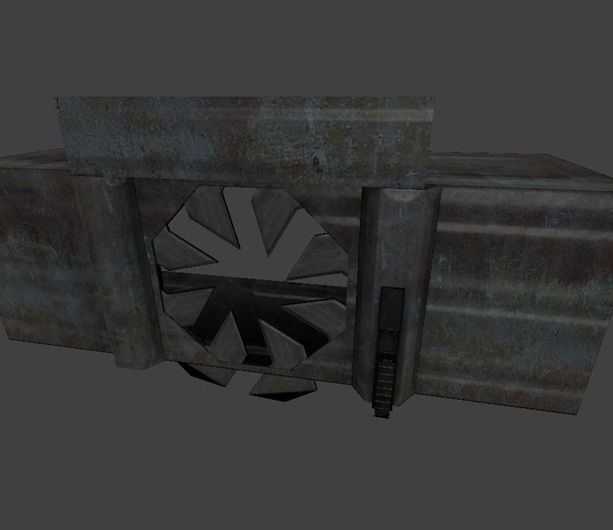 Door component 4 rigged and animated Free low-poly 3D model_4