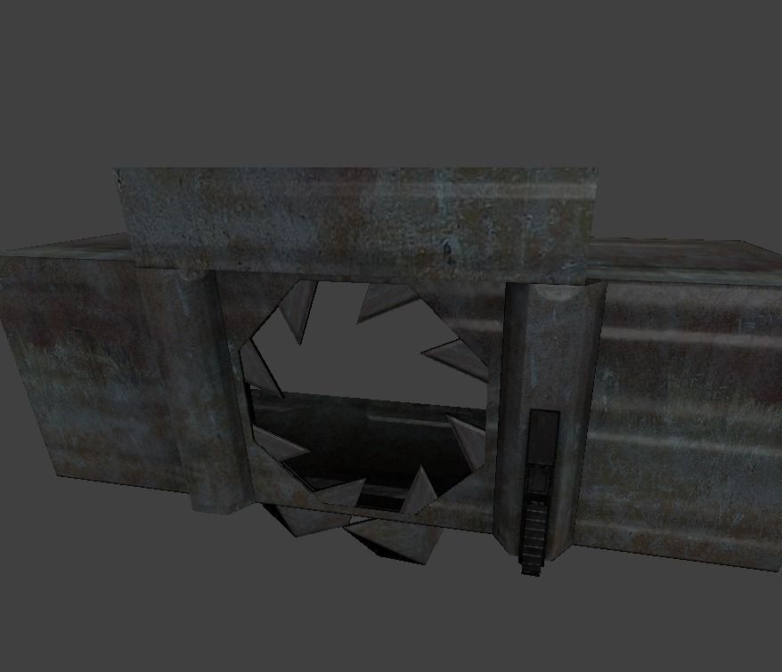 Door component 4 rigged and animated Free low-poly 3D model_2