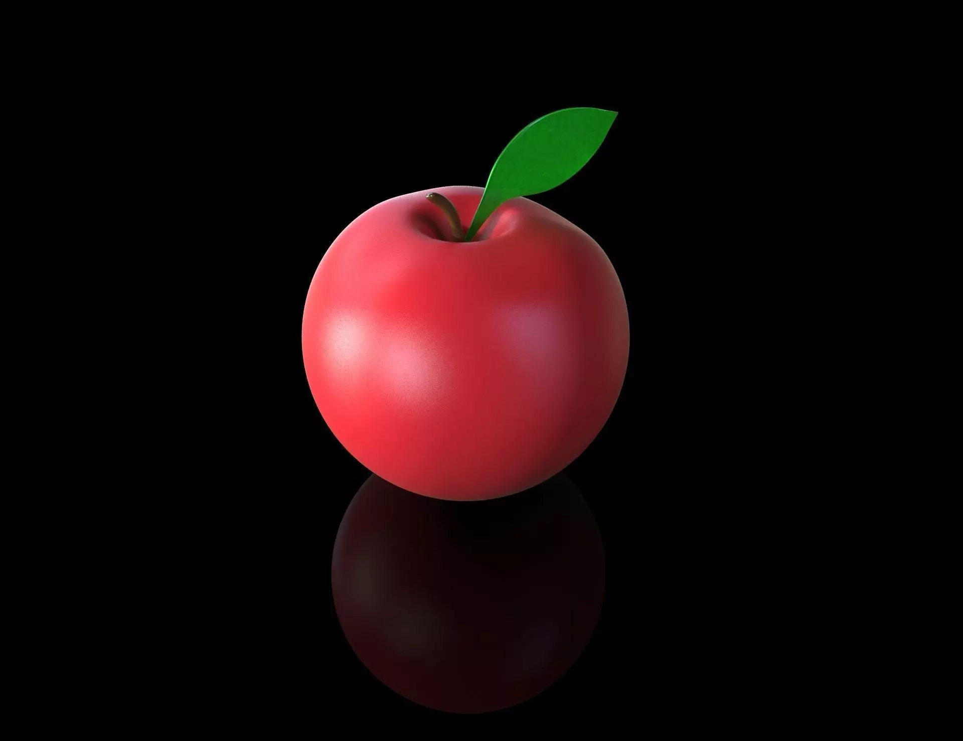 Cute Apple 3D model_0