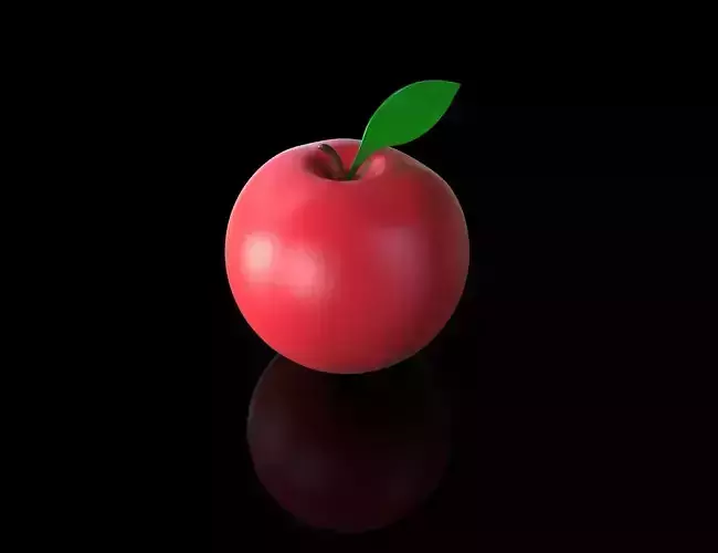 Cute Apple 3D model