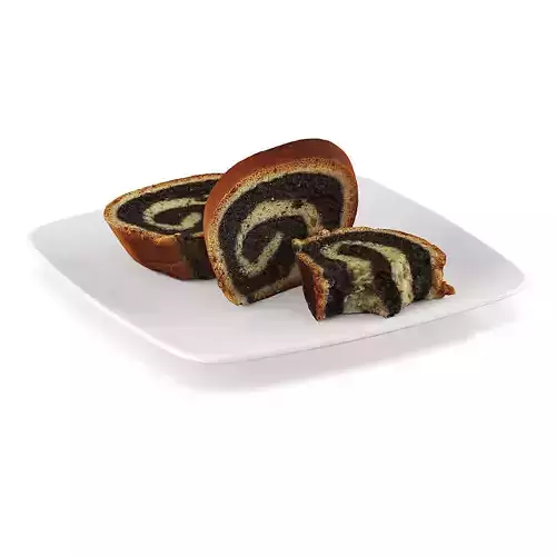 Poppy-seed cake pieces