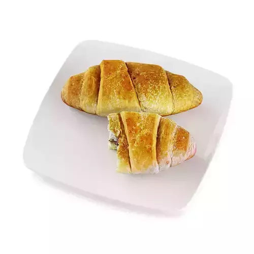 Croissant with filling 3D model