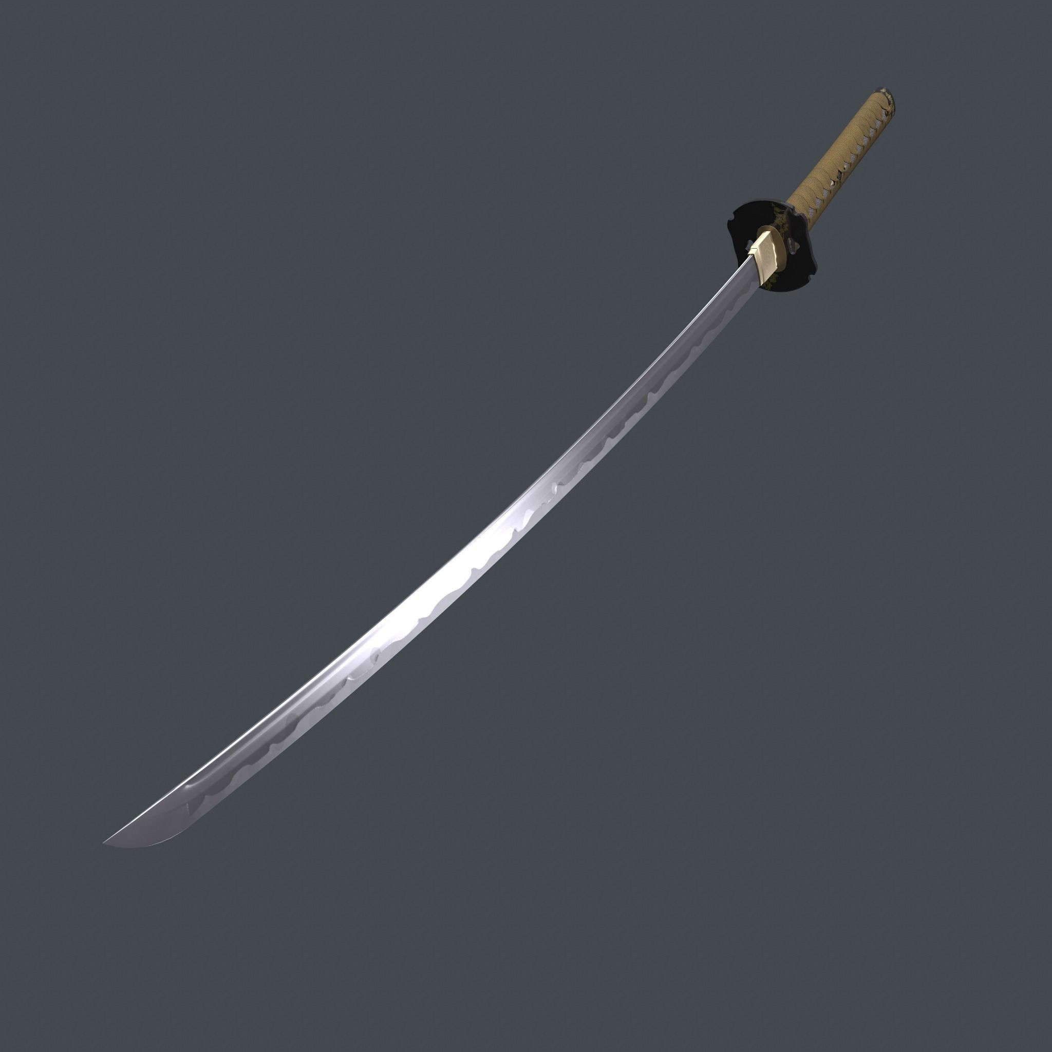Katana sword 3D model_6
