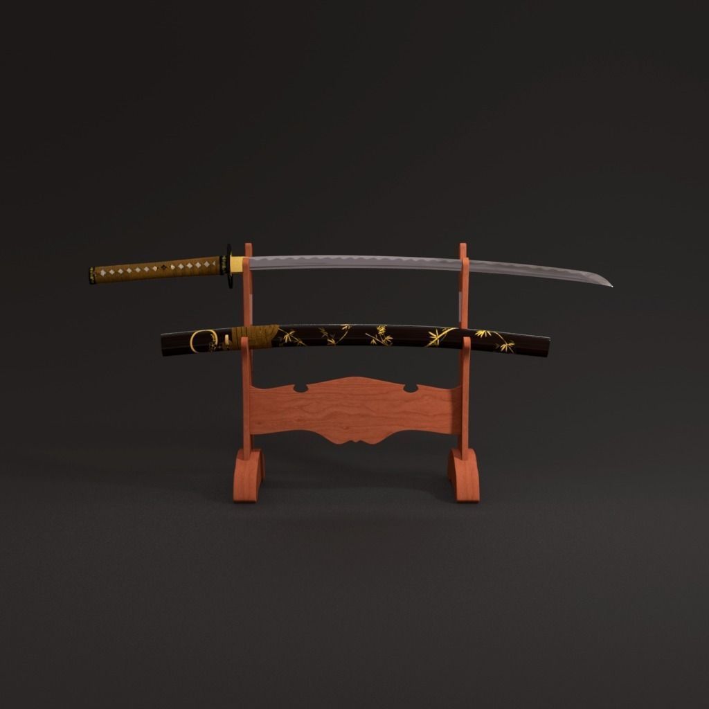 Katana sword 3D model_10
