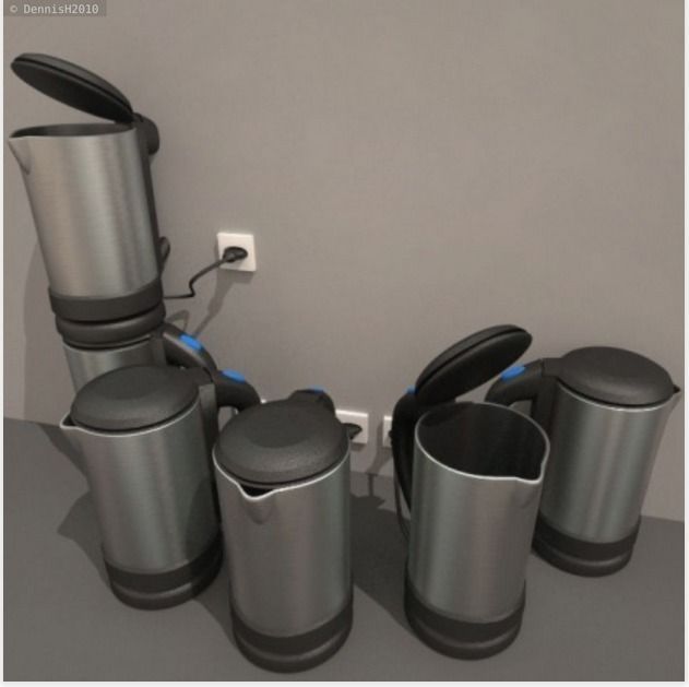 Water boiler rigged Free low-poly 3D model_4