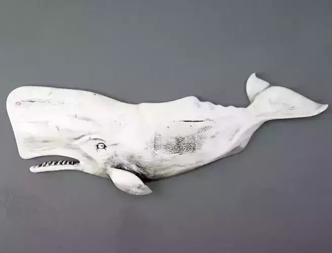 Hand-Carved Sperm Whale 2 3D model