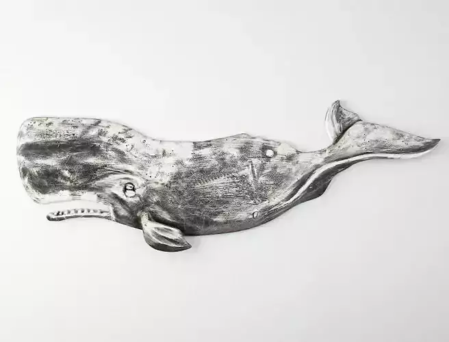 Hand-Carved Sperm Whale 6 3D model