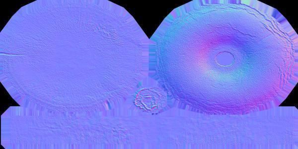 Mushrooms three in woods Low-poly 3D model_35