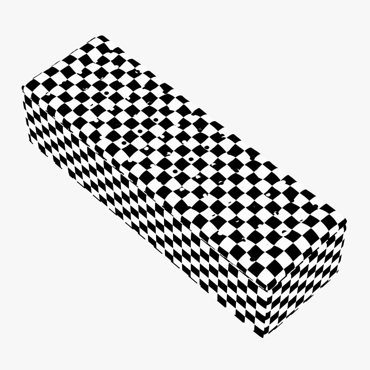 Banquette Sky Capitone 3D model_4