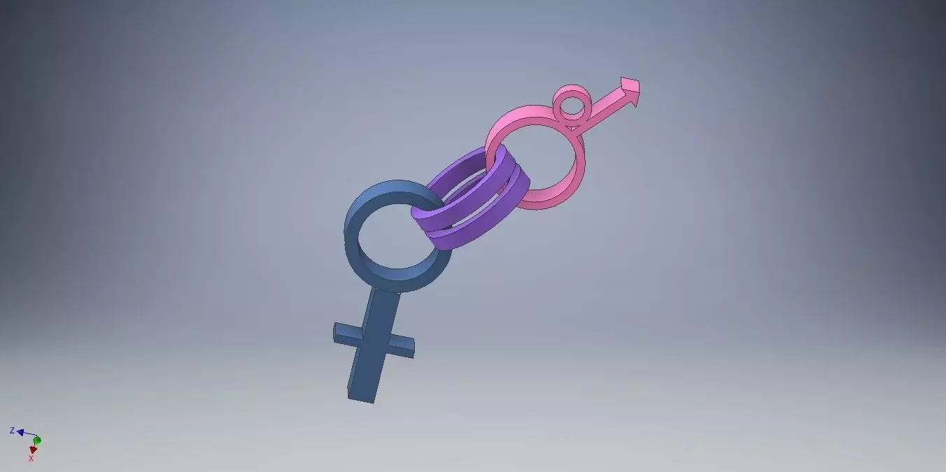 Gender Equality Earrings Free 3D print model_0