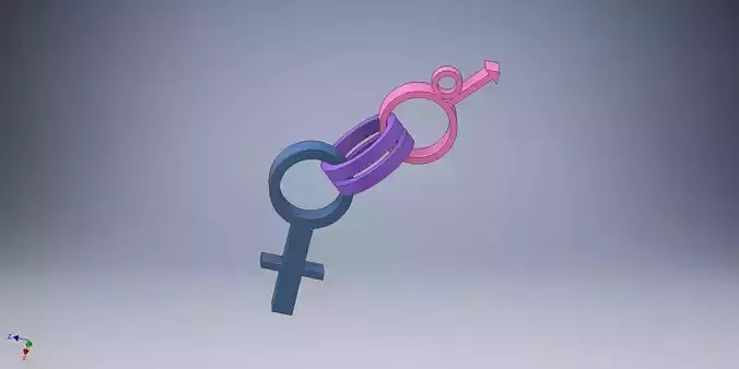 Gender Equality Earrings Free 3D print model