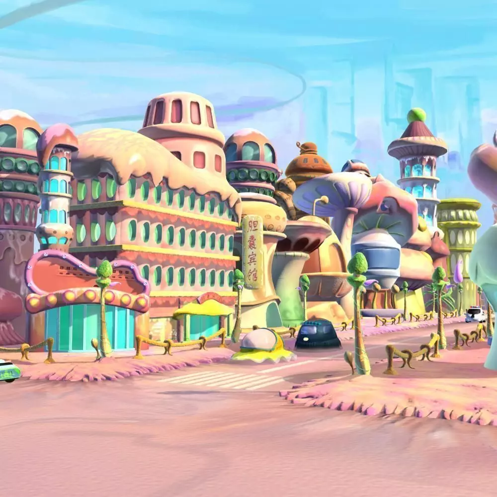 Cartoon Street View 3D model_0