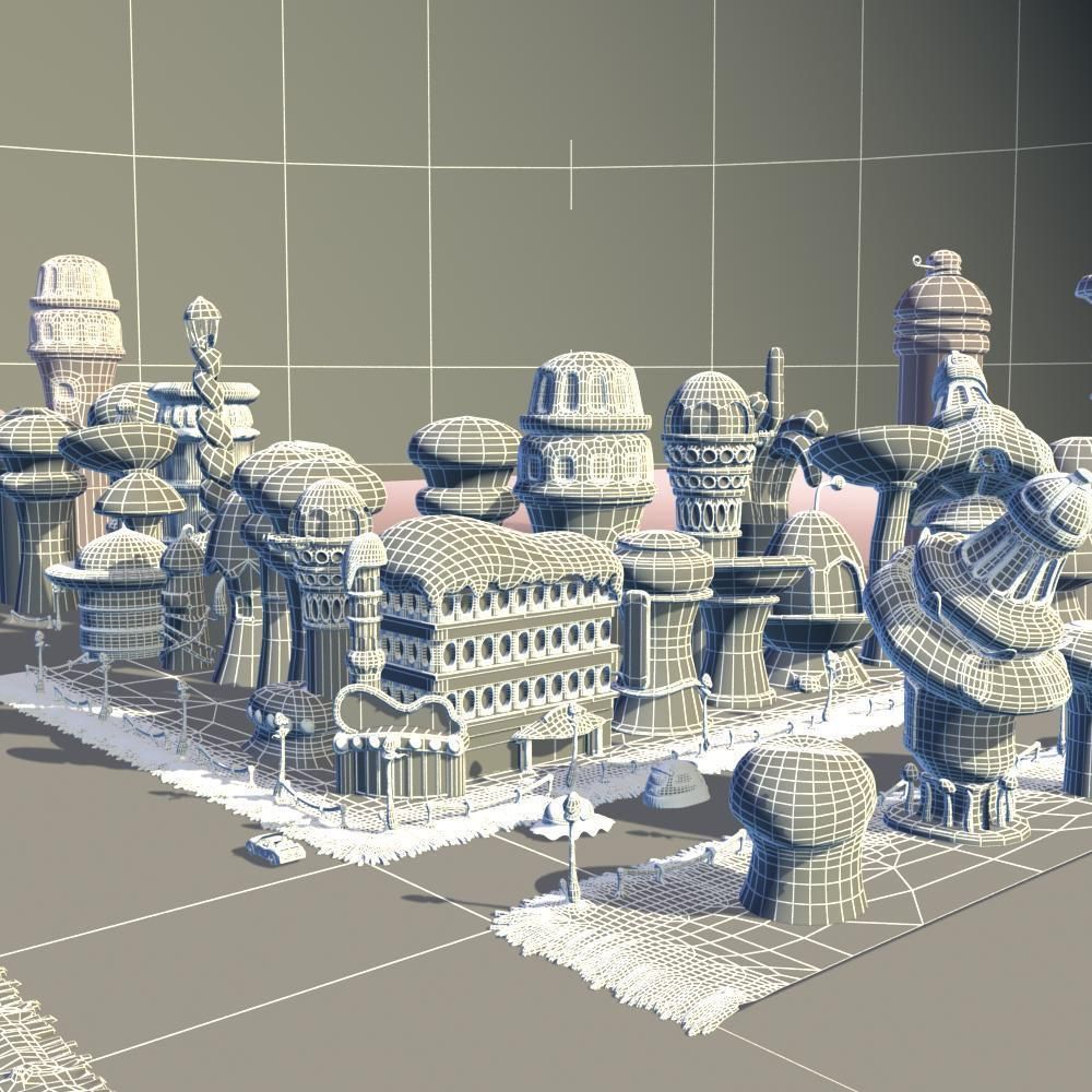 Cartoon Street View 3D model_12