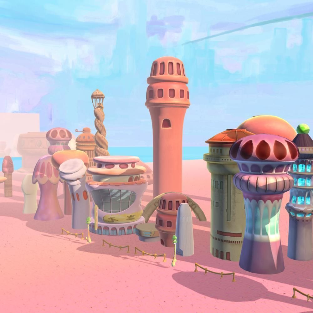 Cartoon Street View 3D model_3