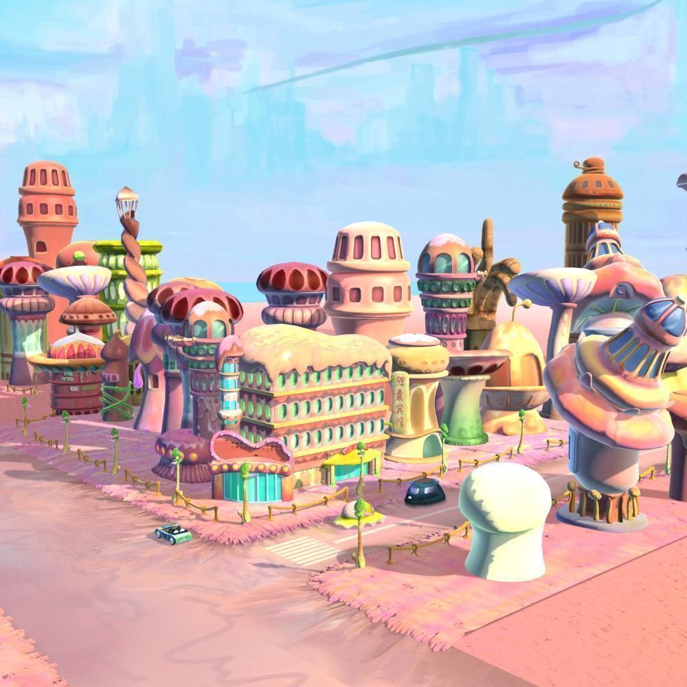 Cartoon Street View 3D model_11