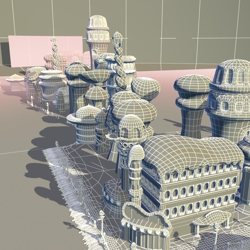 Cartoon Street View 3D model_14