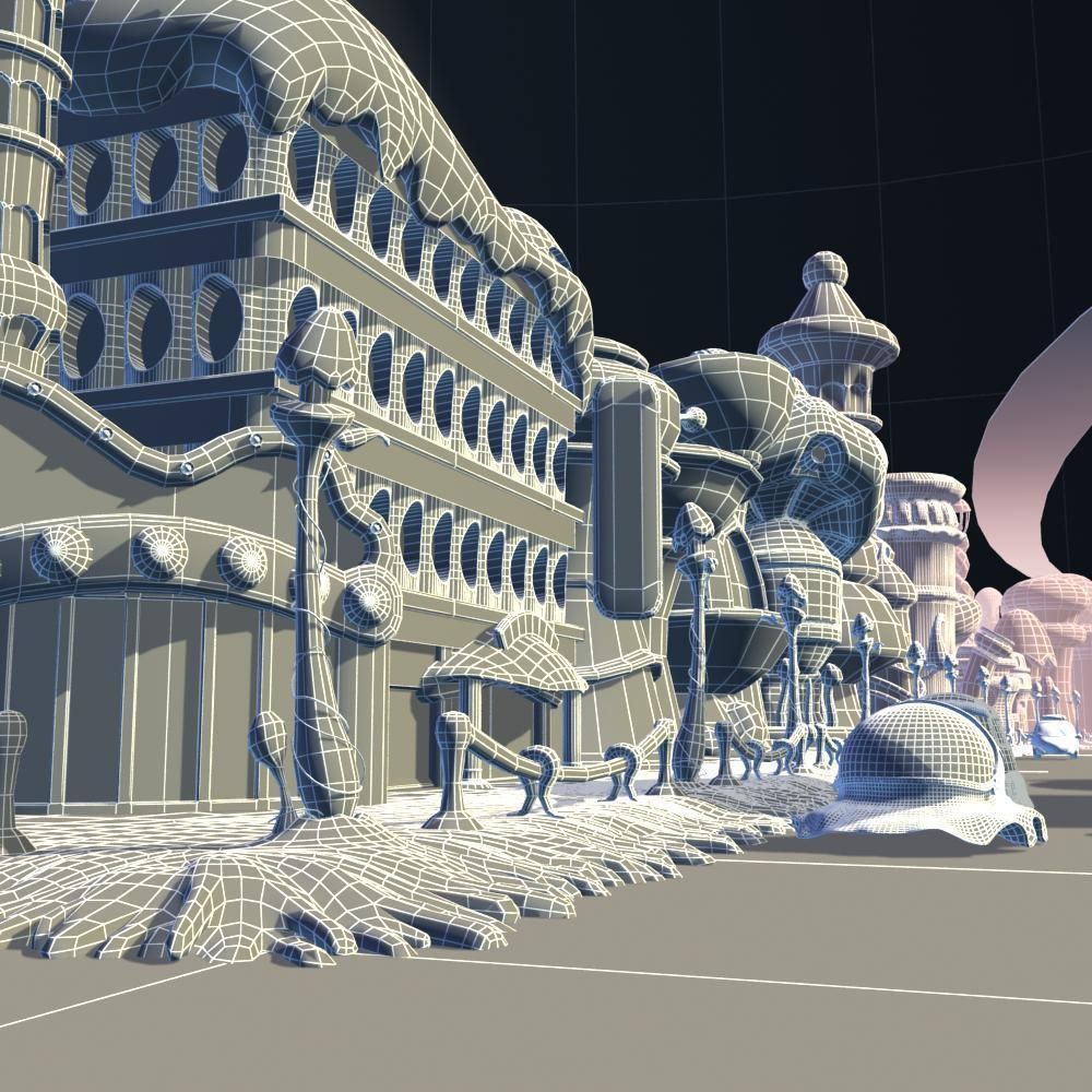 Cartoon Street View 3D model_13