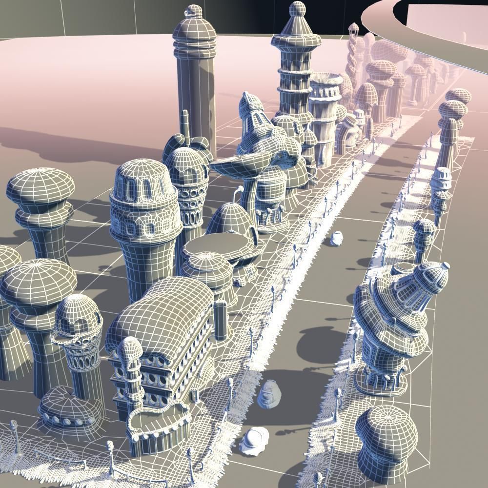 Cartoon Street View 3D model_15