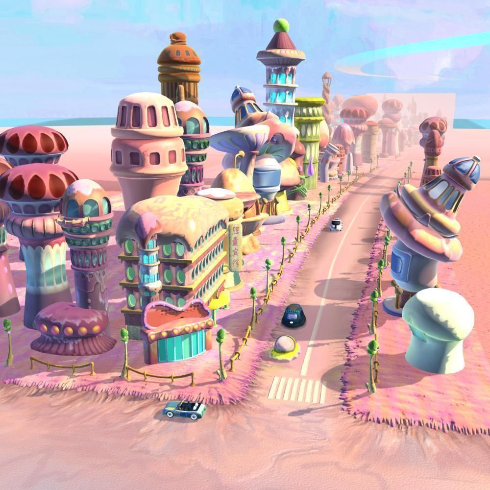 Cartoon Street View 3D model_9