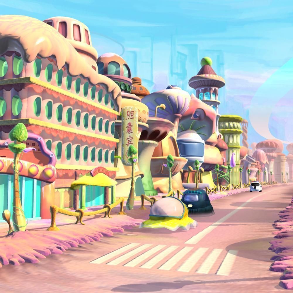 Cartoon Street View 3D model_5