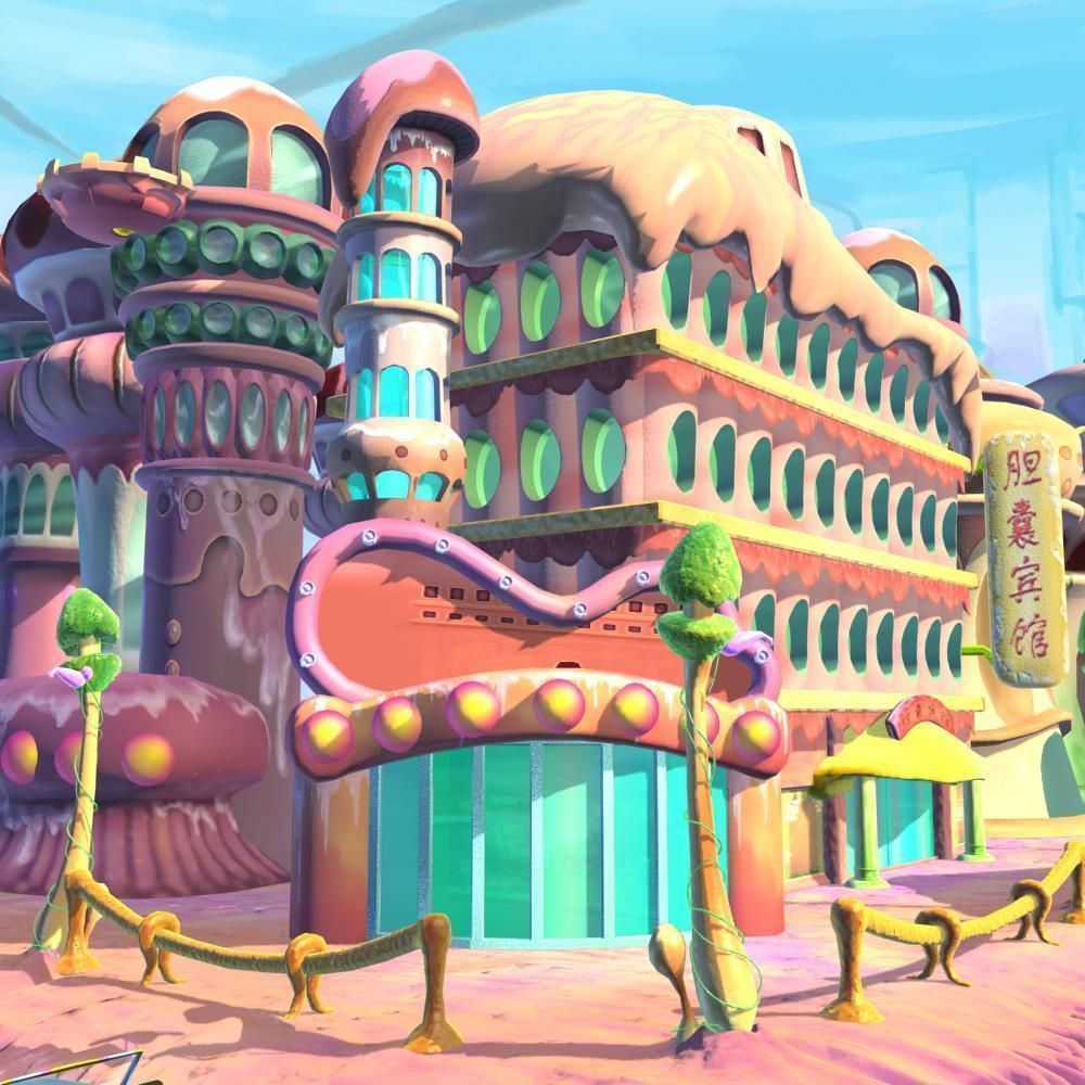 Cartoon Street View 3D model_16