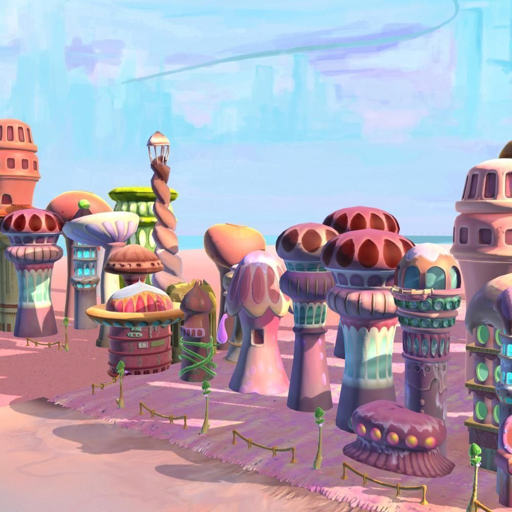 Cartoon Street View 3D model_4