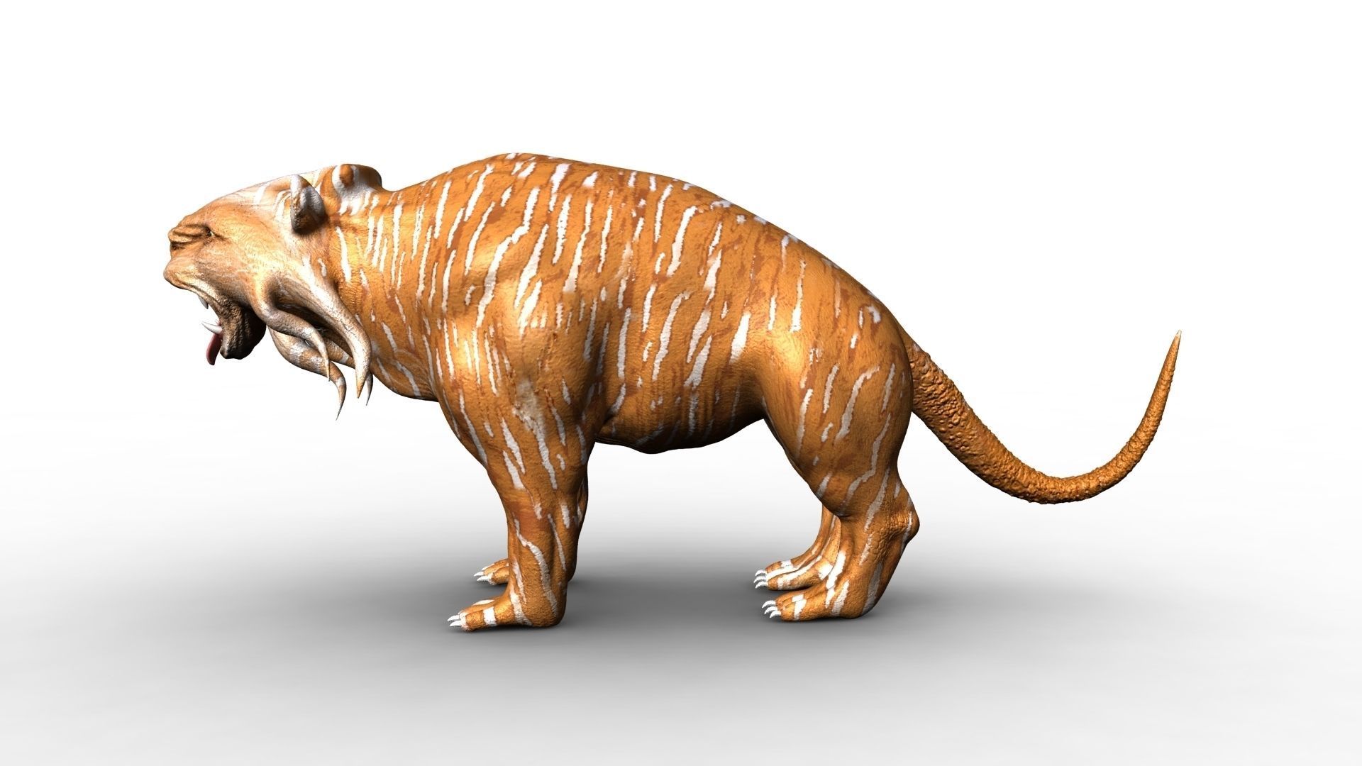hunting tiger Free 3D model_6